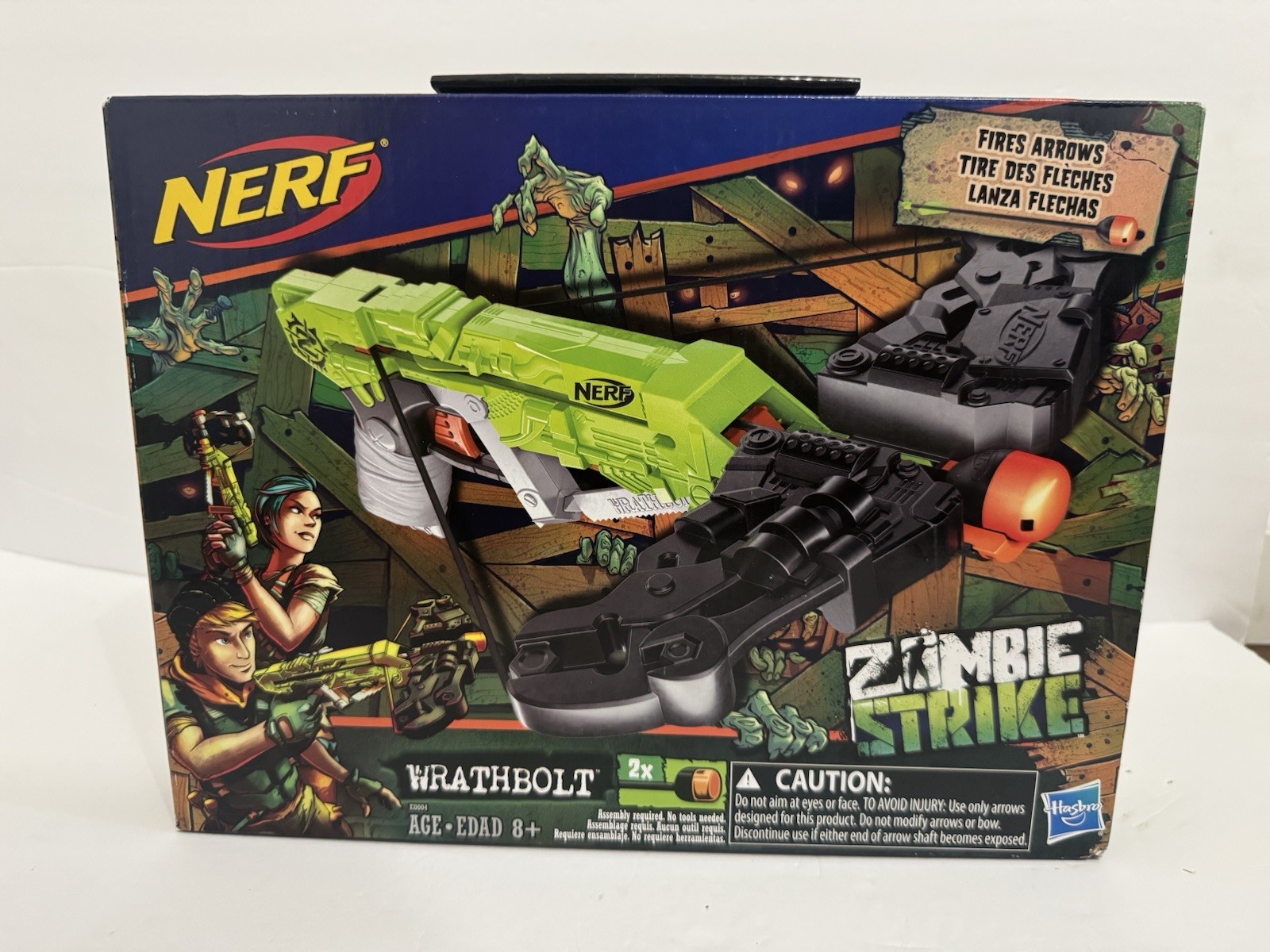 Brand New Sealed NERF Zombie Strike Wrathbolt Crossbow Black/Green