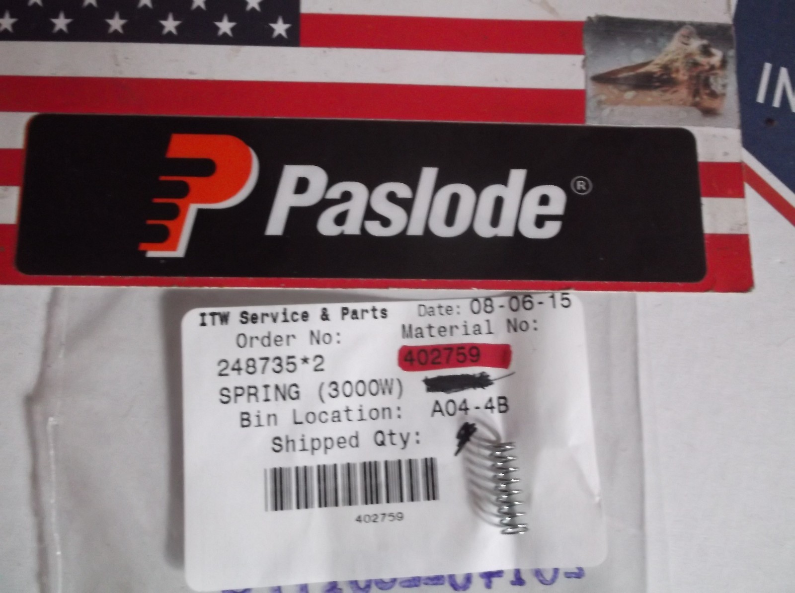 Paslode Part # 402759  SPRING (3000W)