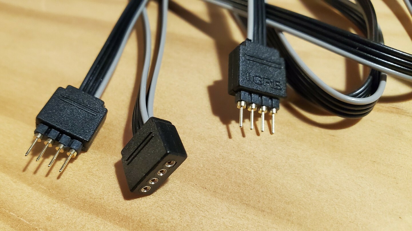 NEW MSI 1 to 2 RGB LED Extension Y Cable 80cm (OEM) K10-3008252-V03