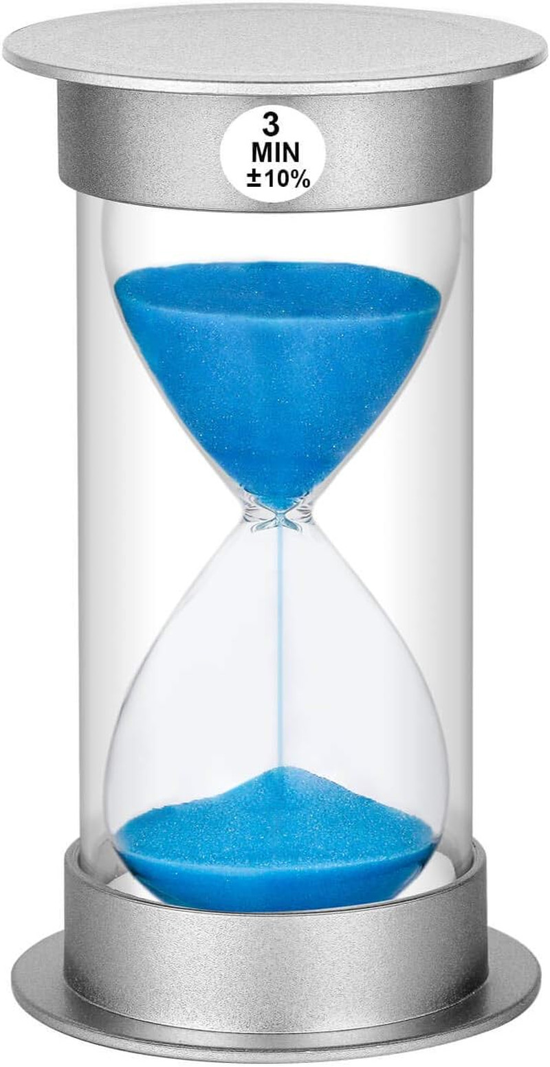 Sand Timer 3 Minute Hourglass Timer, Plastic Sand Watch 3 Min, Large Sand Clock