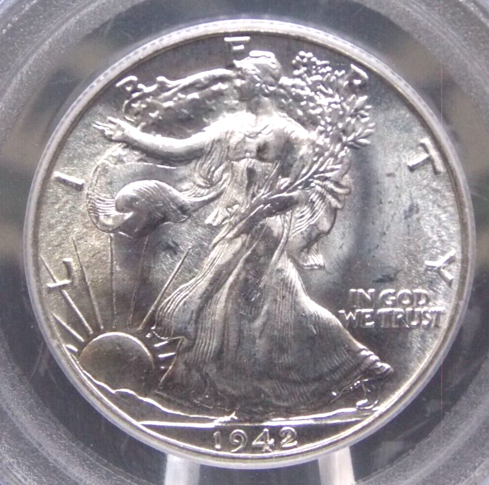1942 "P" Walking Liberty SILVER Half Dollar 50c PCGS MS64 #381 BU Unc ECC&C, Inc