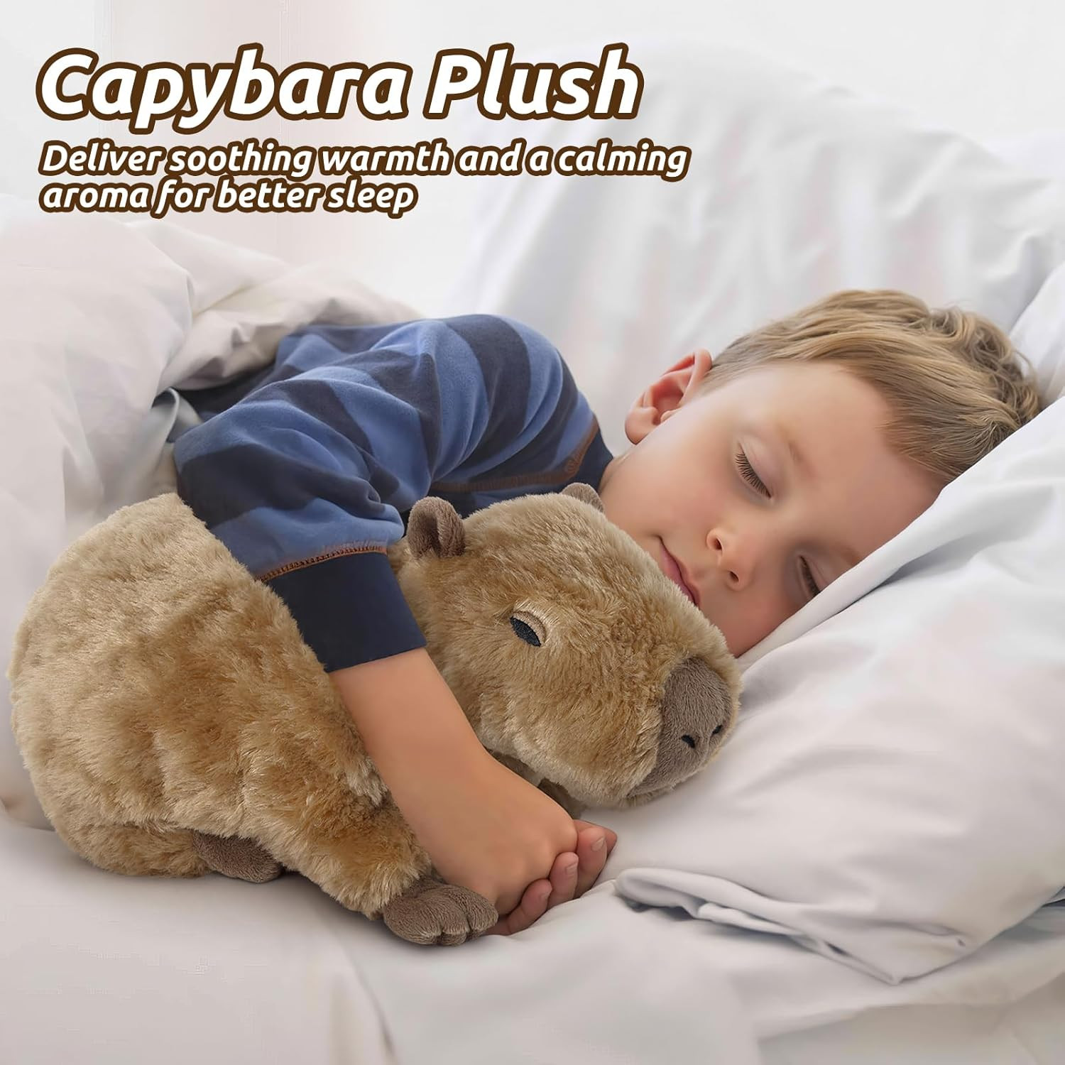 Microwavable Capybara Plush Heated Cooling Lavender Scent Stuffed Animal Gift