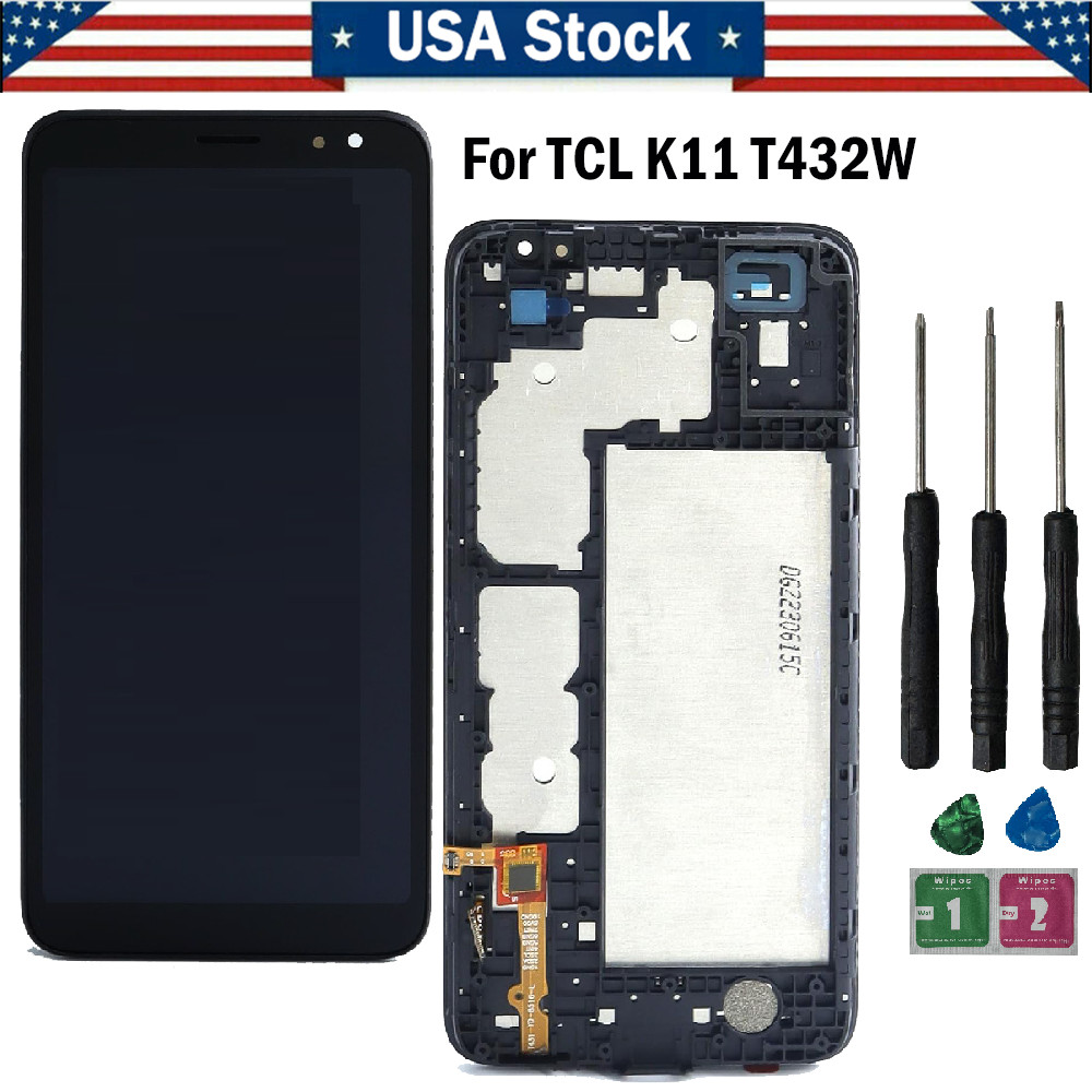 Replacement LCD Display Touch Screen Digitizer Assembly Frame For TCL K11 T432W