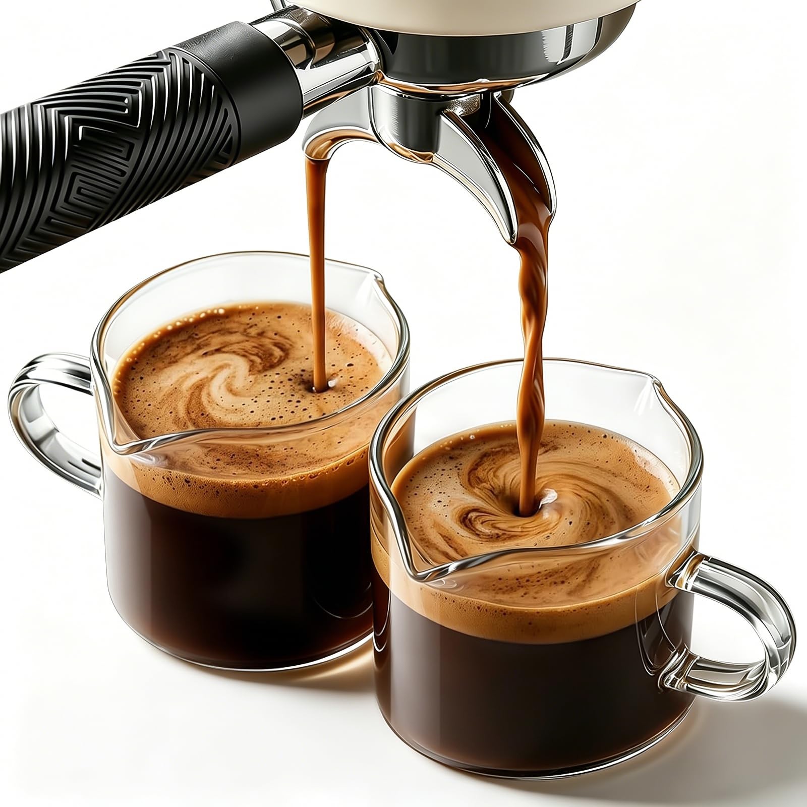 DWTS DANWEITESI Espresso Cups Set of 2: Machine Small, Clear