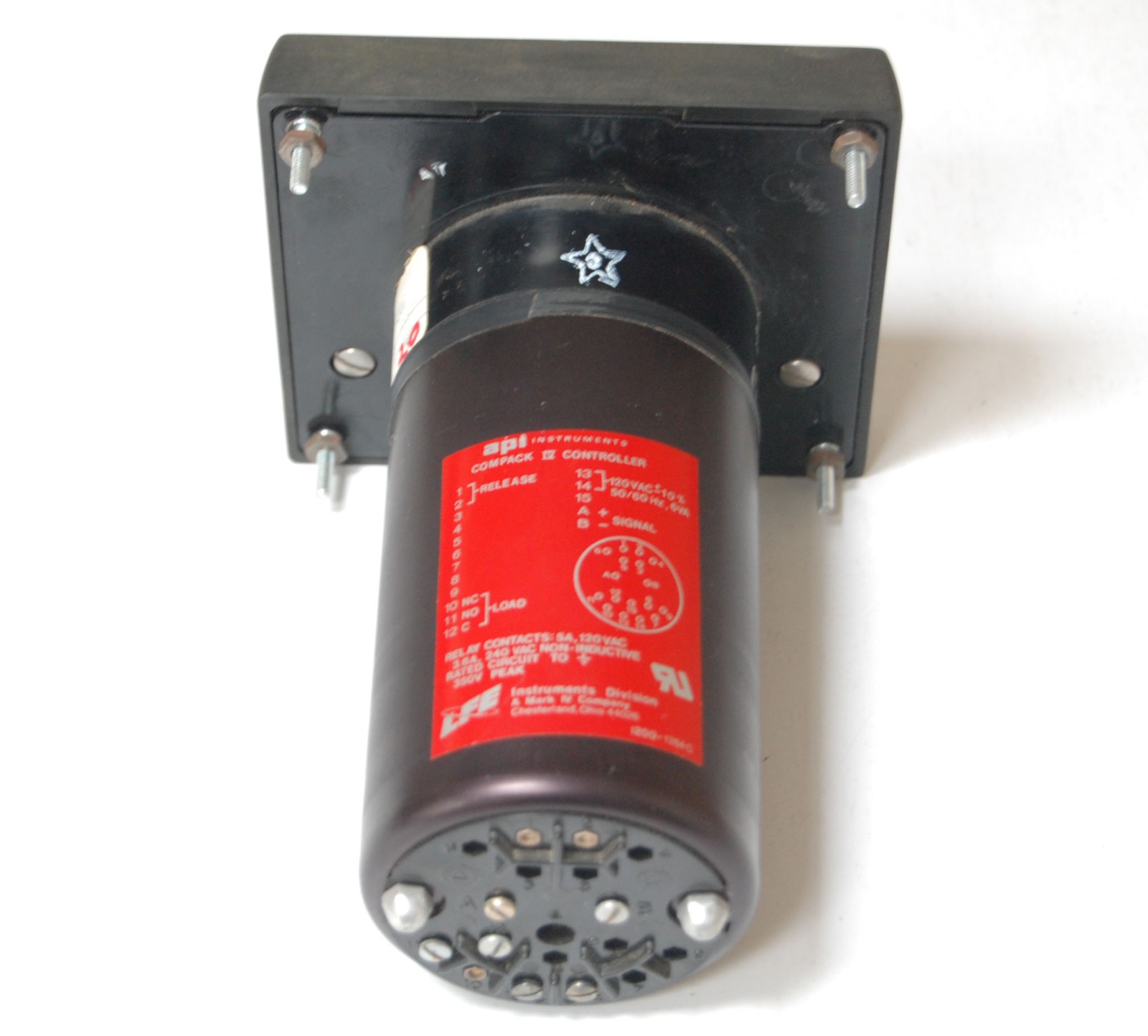 API Compack IV Controller Panel Meter 0-20 Amperes DC Shielded Setpoint NEW