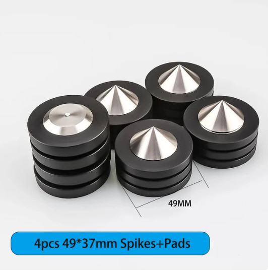 4PCS Steel Isolation Feet Pads Speaker Spikes Stand HiFi Amplifier Cones Mounts