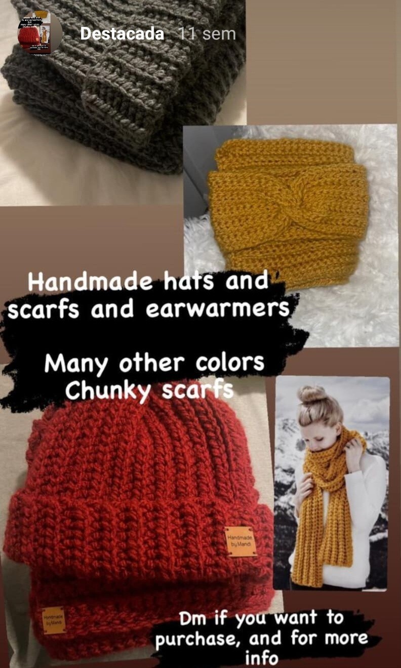 handmade hat and scarf set