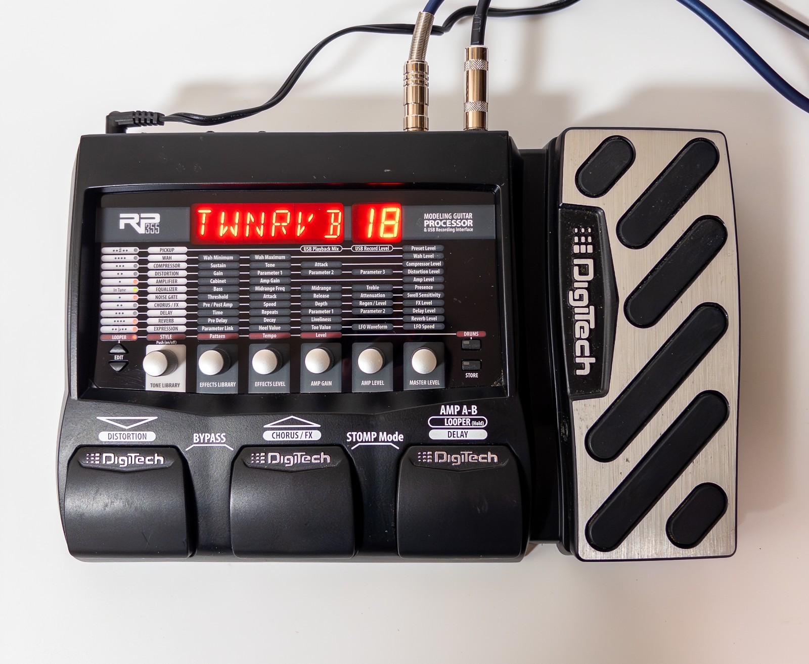 DigiTech RP355 Modeling Guitar Processor Multi Effects Pedal Tested w/ Box Japan