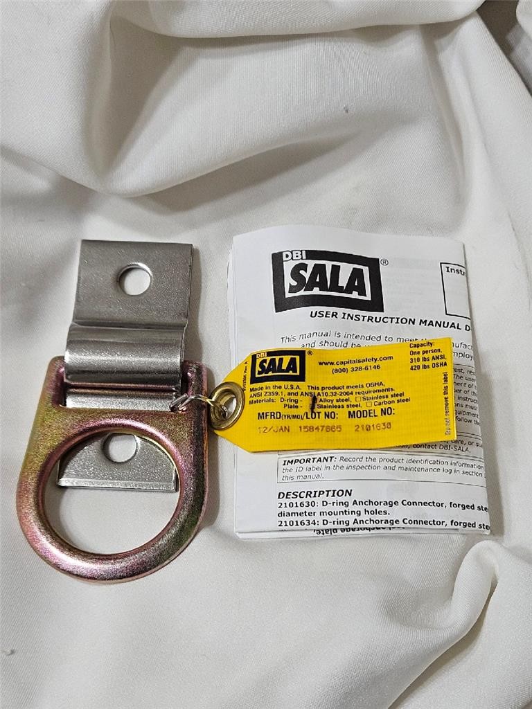 3M DBI-SALA Alloy Steel D-Ring with Stainless Steel Anchor Plate 2101630