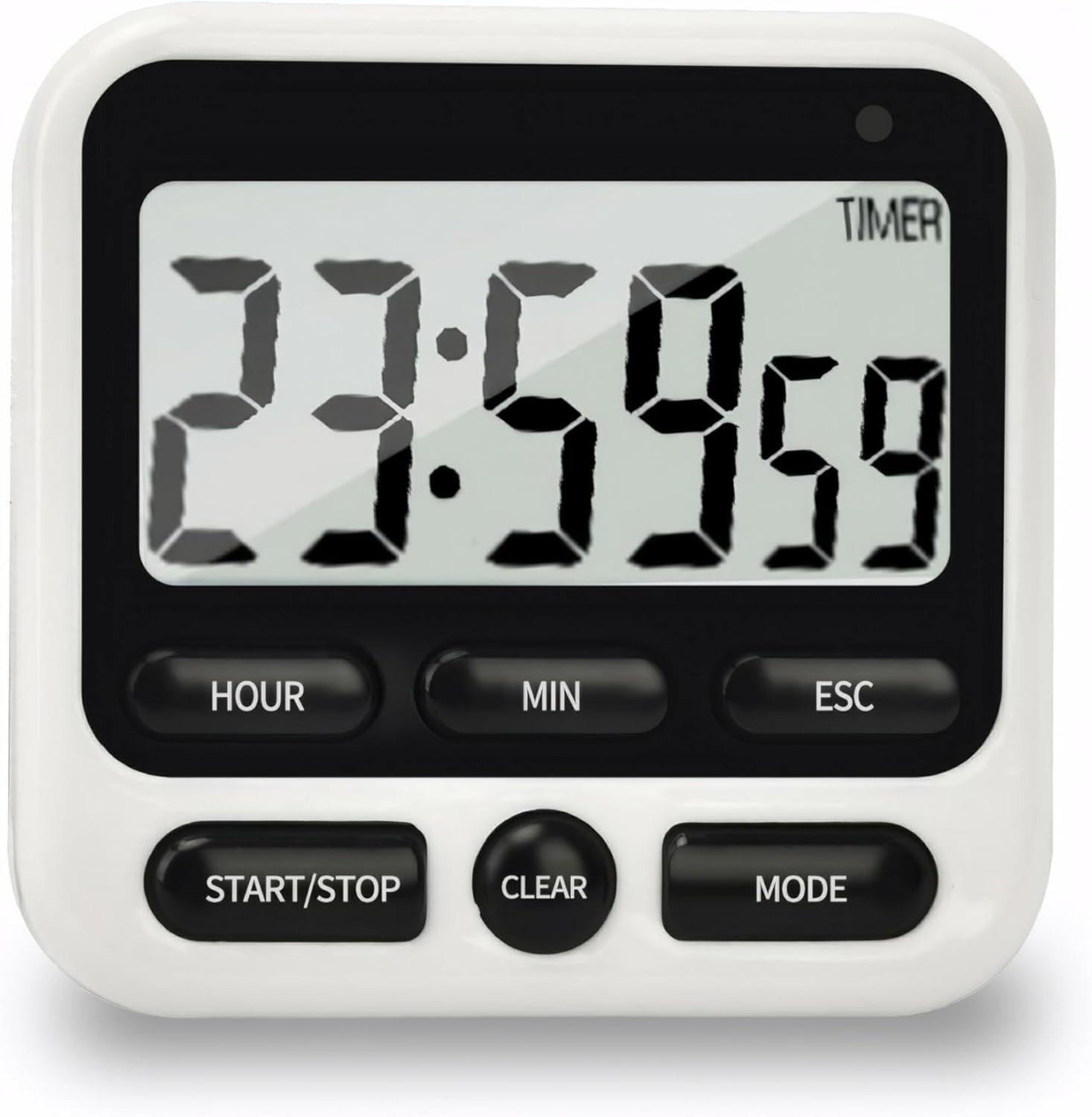 Digital Kitchen Timer 24 Hour Clock and Alarm Function with Silent or Alarm Manu