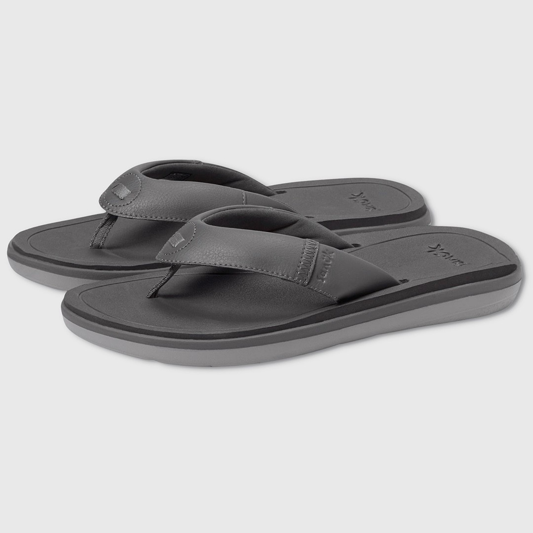 Sanuk Rippah SL Sandals / Flip-Flops - NWT Mens 9 Charcoal - #47267-G6