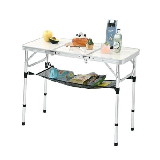 3ft Aluminum Folding Picnic Table - Lightweight & Portable 35" x 16" x 27.5"