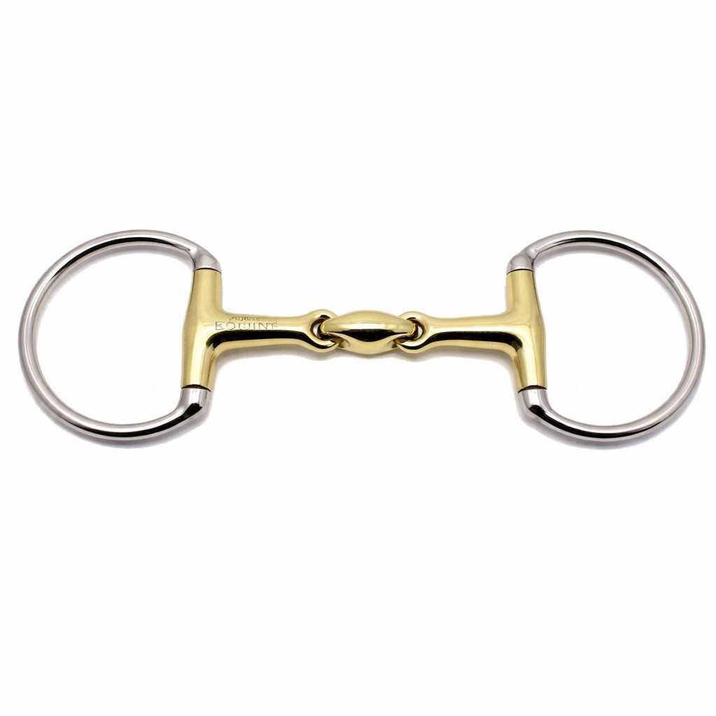 Horse SS Brass Horse Tack Western English Eggbutt Snaffle Bit Oval Link 5-1/2"