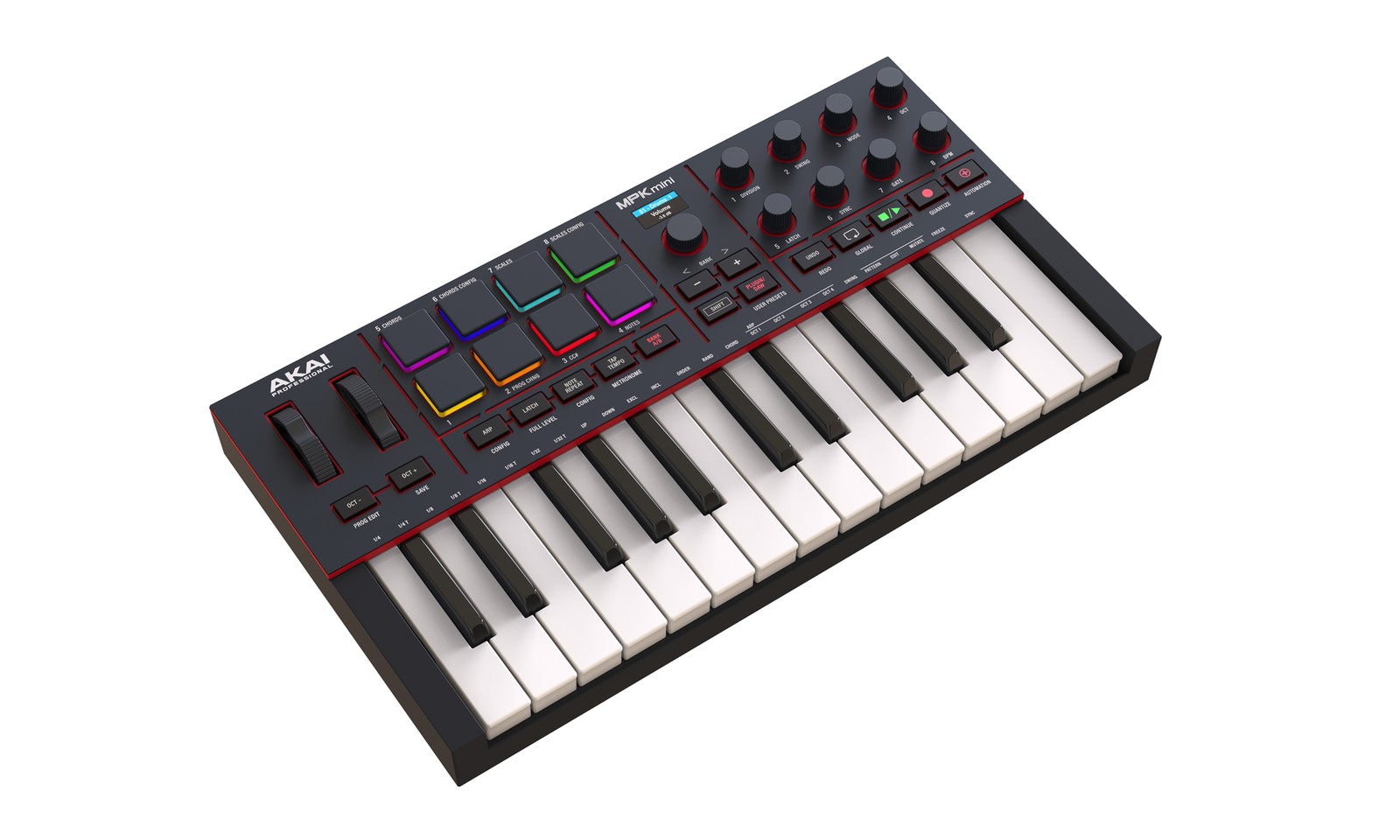 Akai Professional Mpk Mini 4 Compact Midi Controller (Black)