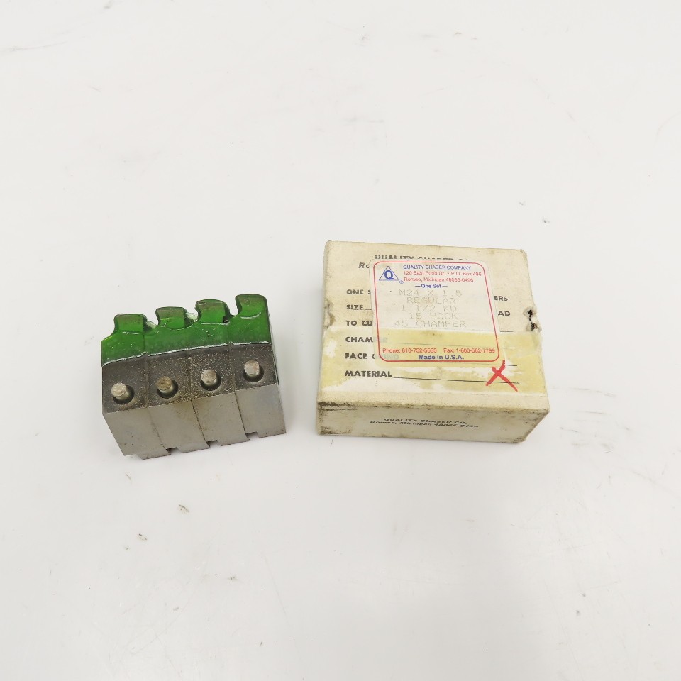 Quality Chaser Company M24 x 1.5 Regular 1-1/2KD 15 Hook Thread Chaser 45° Set/