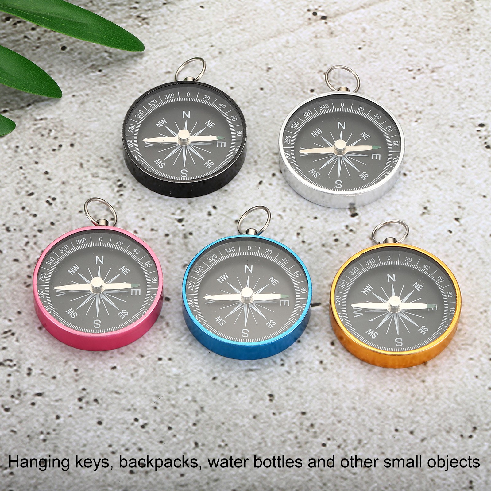 1Pcs with Key Ring Pocket Compass Navigation Compass for Outdoor