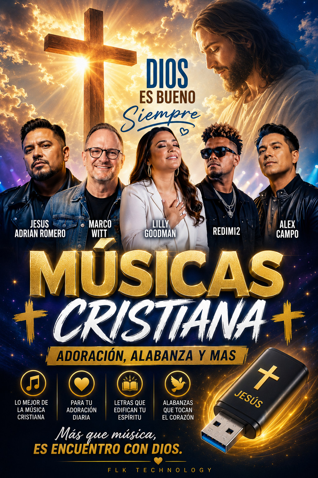 Músicas cristiana, adoración, alabanza y mas 8gb