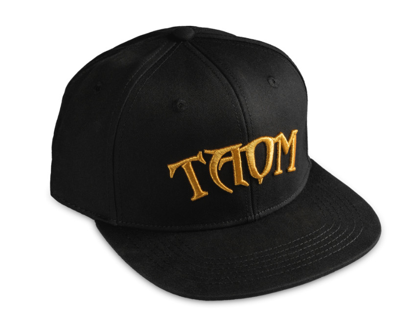 Taom 3D Gold Embroidered Logo Official Six-Panel Snapback Baseball Cap