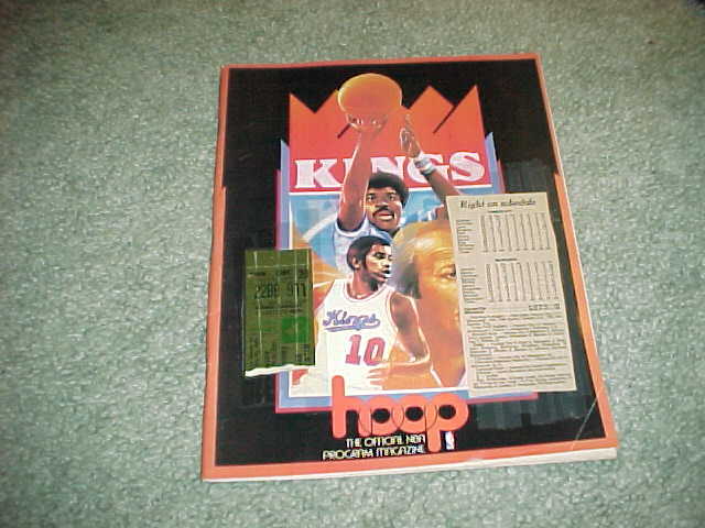 1979 Kansas City Kings v Milwaukee Bucks Basketball Program 12/20 with ticket