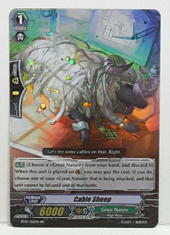 Bushiroad Cardfight Vanguard Cable Sheep BT07/012EN RR Great Nature