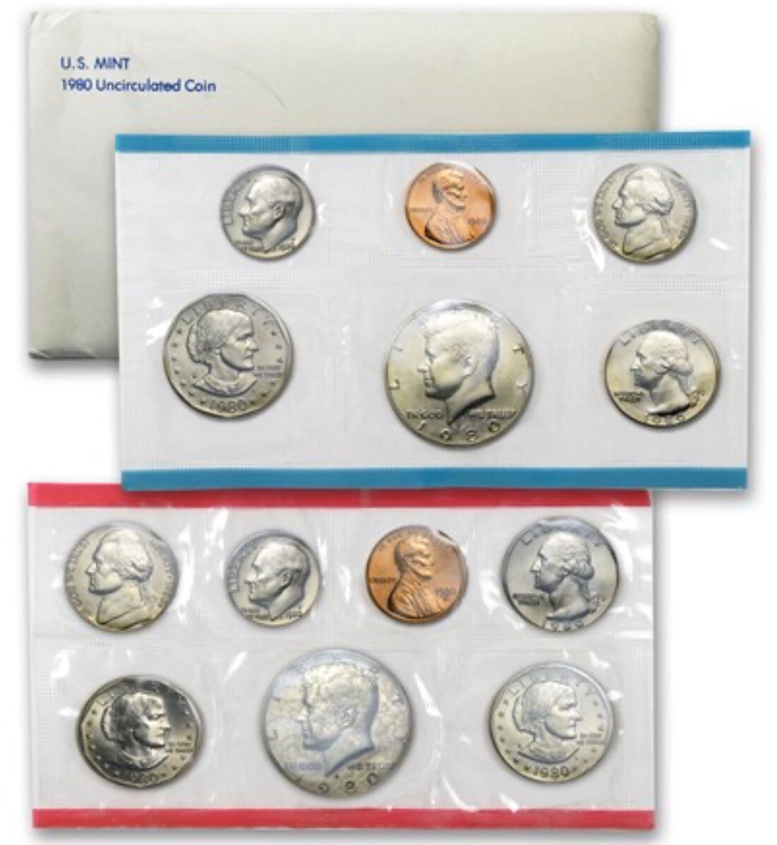 1980 Uncirculated Coin Set U.S Mint Original Government Packaging OGP