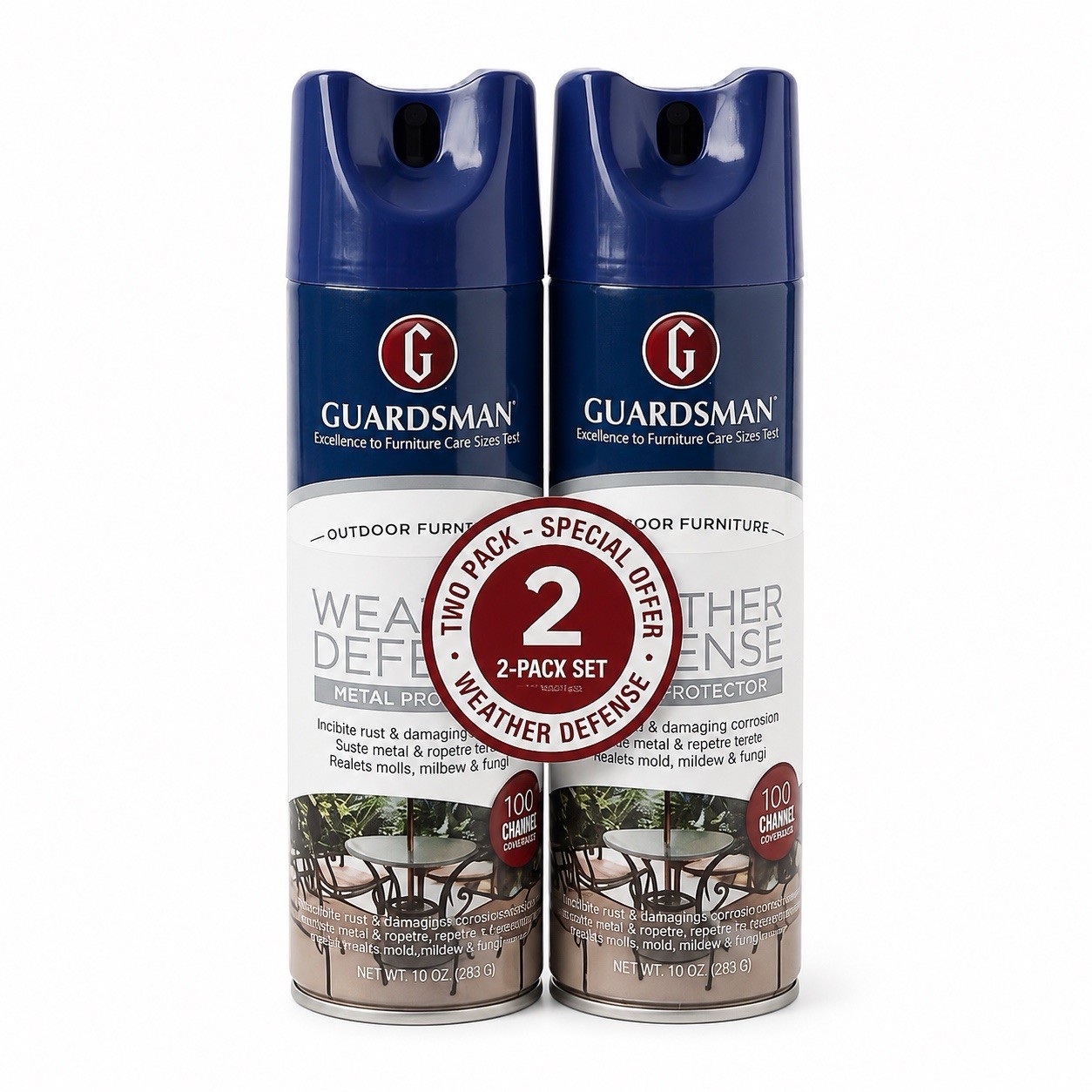 2-Pack Guardsman CLEAR Weather Defense Metal Protector Spray  Furniture 10oz