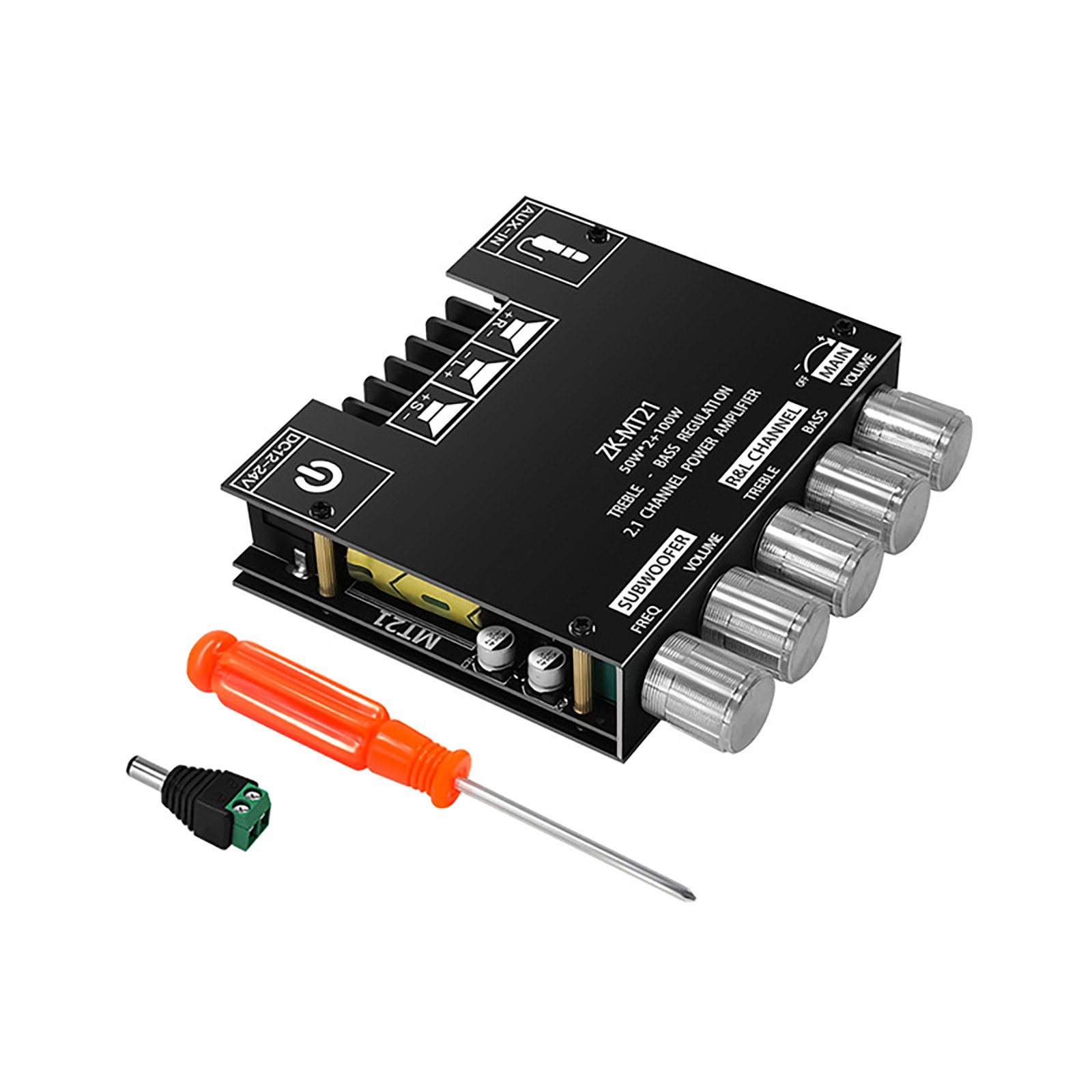 MT21 2.1 Channel Bluetooth 5.0 Subwoofer Amplifier Board 2*50W+100W AUX