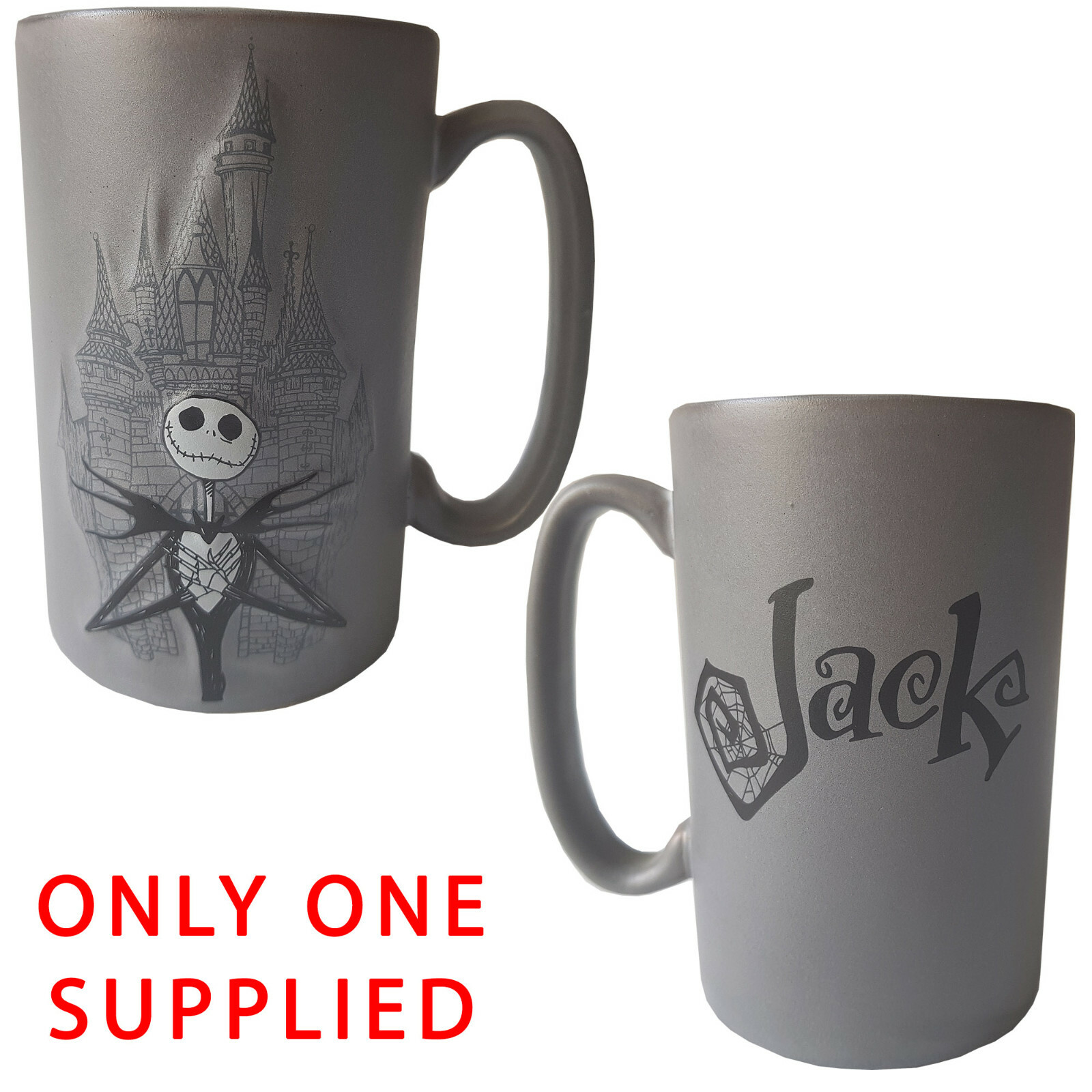 Disney Store Jack Skellington Castle Mug Nightmare Before Christmas Grey Parks