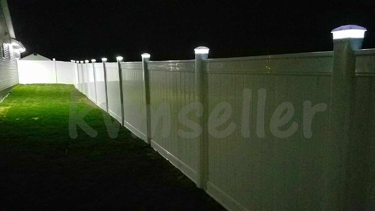 4PK White / Black / Copper / Silver 5" x 5" Solar Post Deck Cap Fence LED Light