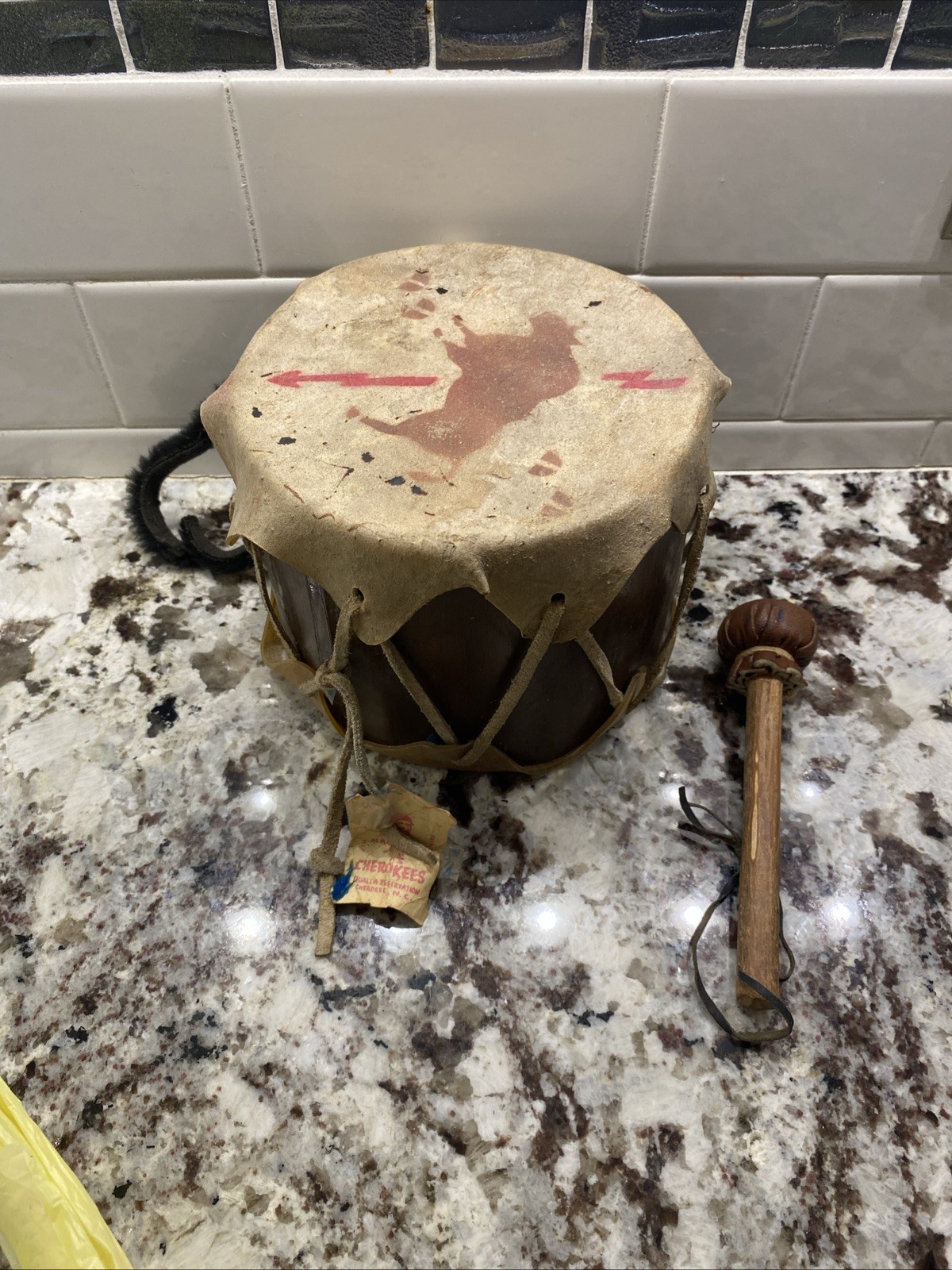 The Cherokees Qualla Reservation Native-American Drum Cherokee,NC with beater