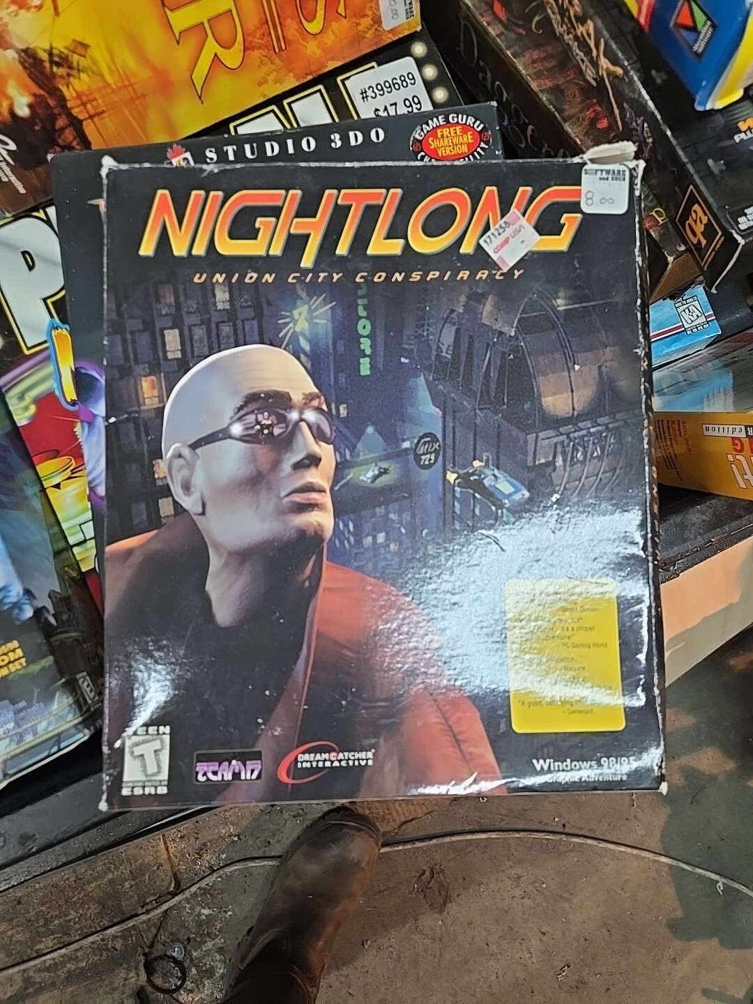 Nightlong Union City Conspiracy PC CD-ROM Computer Video Game Windows 98/95