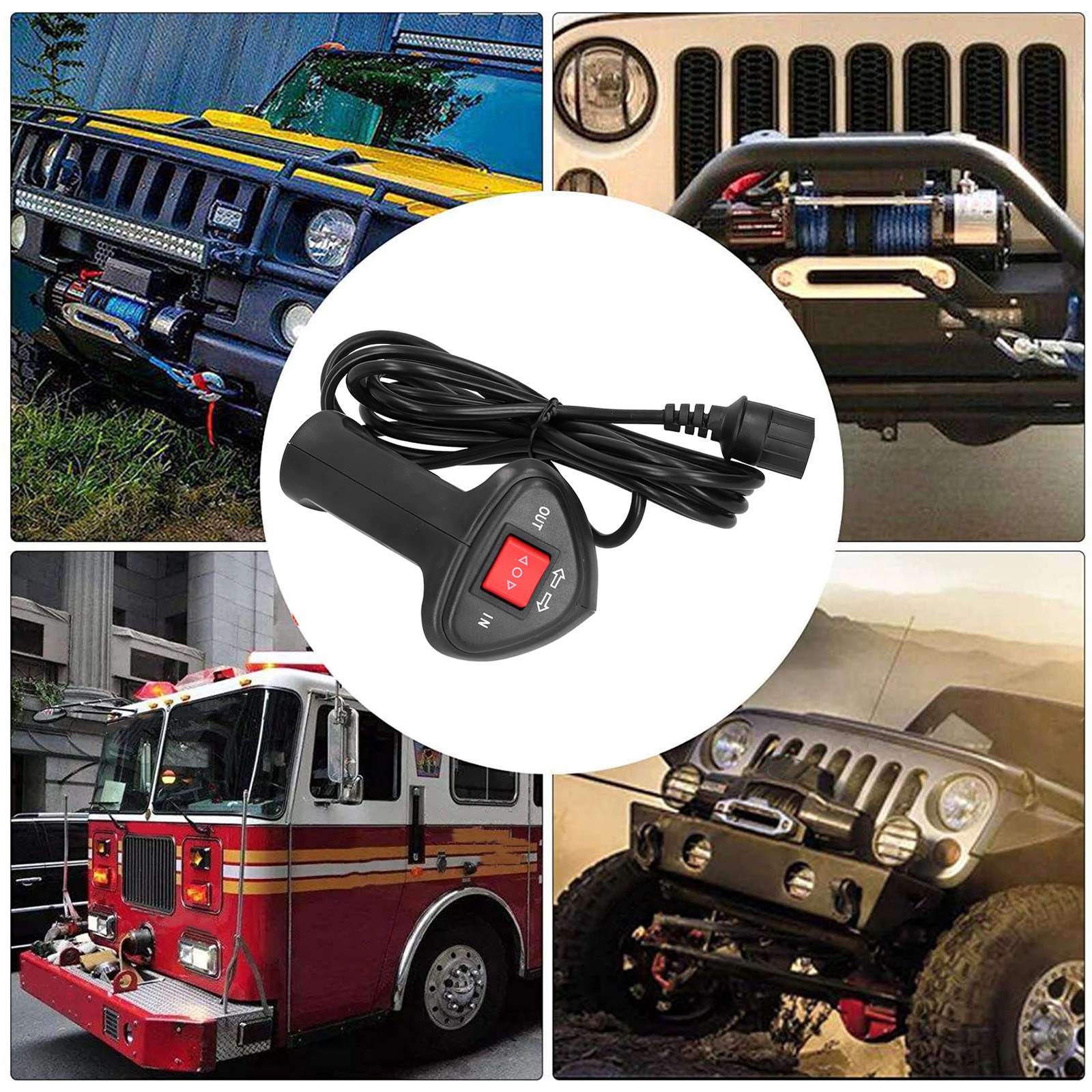 Electric Winch Remote Control Controller & 9.2ft Cable For Off‑Road Vehicle SU2