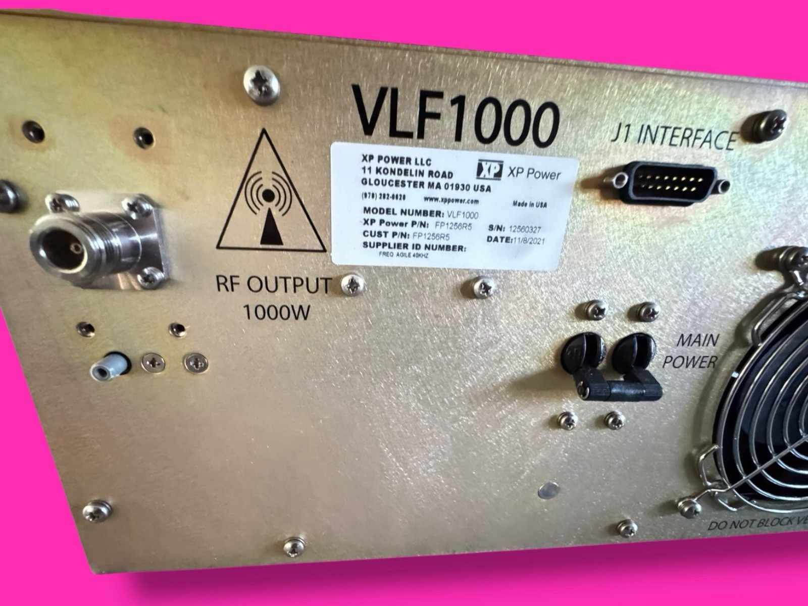 Comdel YES VLF1000 RF Generator READ