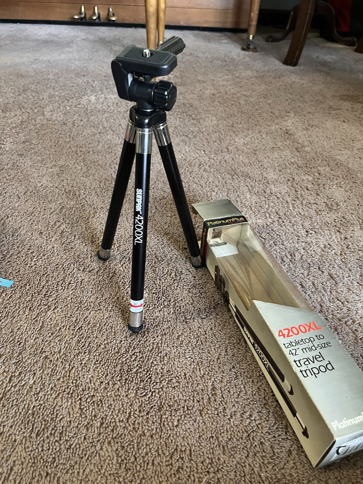 Sunpak - PlatinumPlus 4200XL 42" Tripod - Black