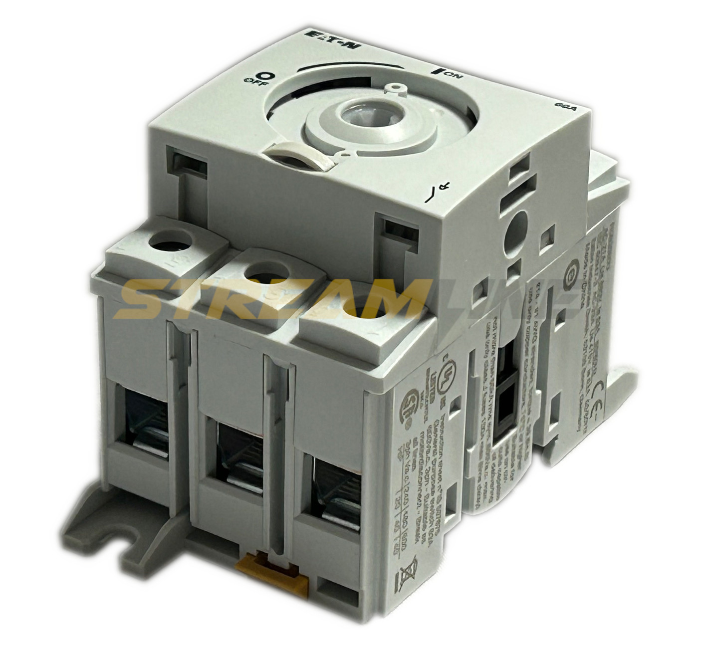 Eaton R5B3060U Rotary Disconnect Switch, 3-Pole, 60 Amp, 600 Vac, DIN Rail Mount