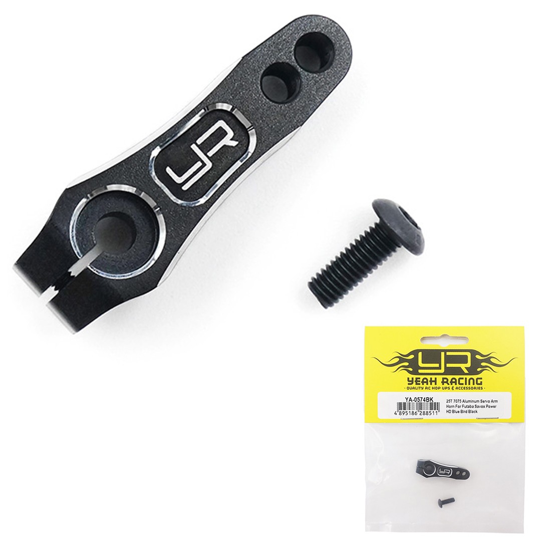NEW Yeah Racing YA-0574BK 25T 7075 Aluminum Servo Arm Horn : Futaba Savox Black