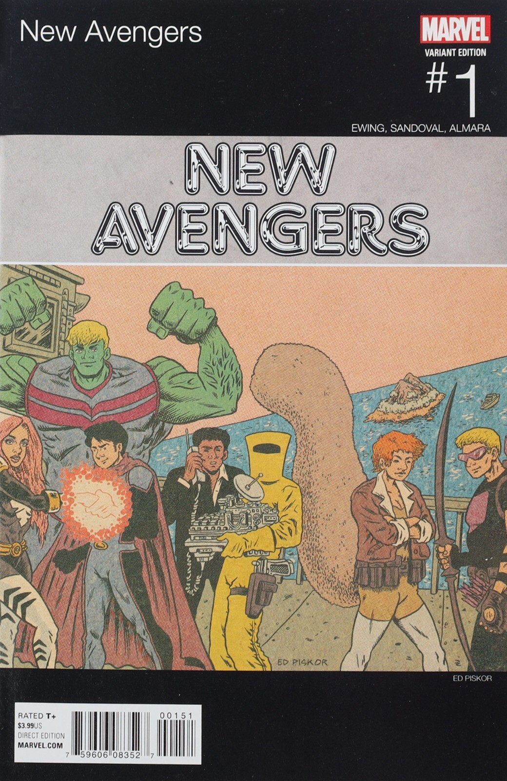 The New Avengers #1 Ed Piskor Hip-Hop Variant (Marvel Comics December 2015)