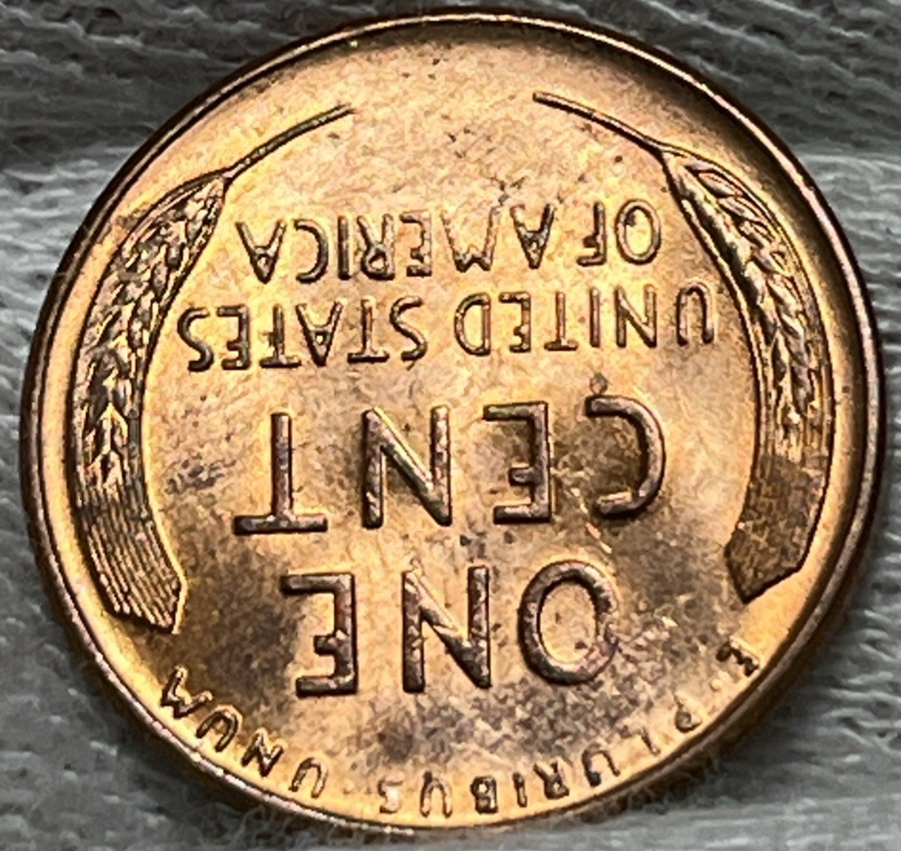 1957 D Lincoln Wheat Penny Errors Die Clash Uncirculated