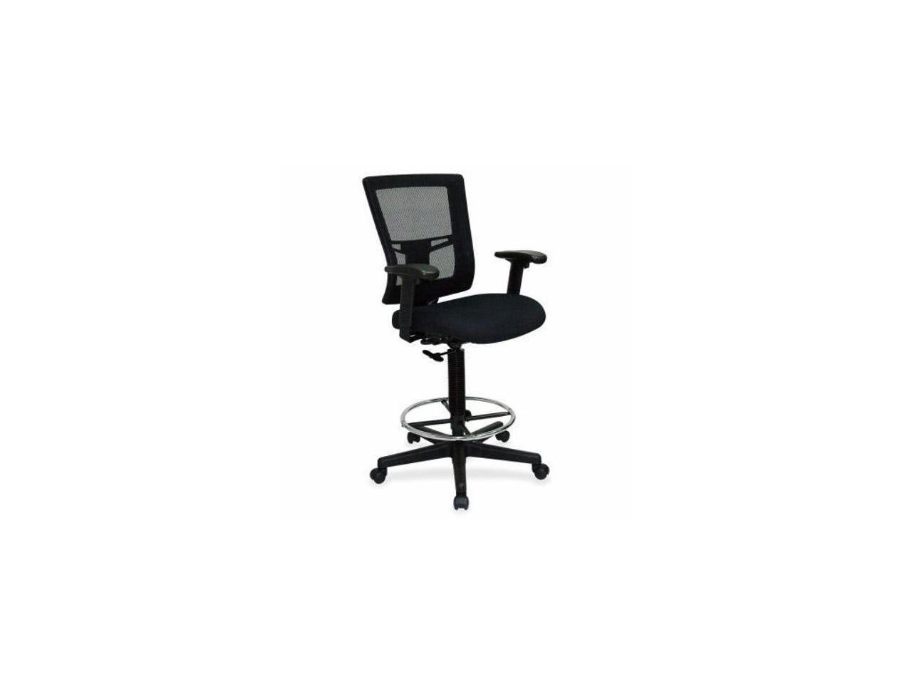 Lorell Drafting Stool Chair 27"x25"x48" Black 43100