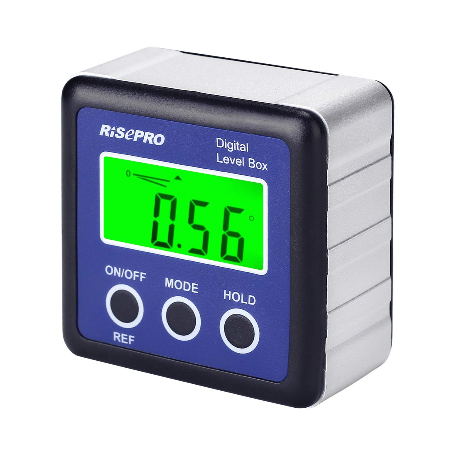RISEPRO Digital Level Box Angle Gauge Protractor Inclinometer Bevel Blue