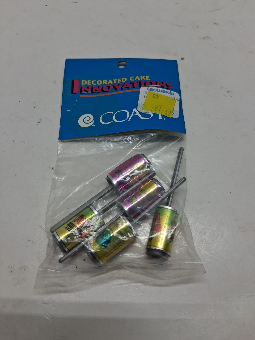 Decorated Cake Innovations Soda Can Cake Toppers, Vintage Pack Of Five Unique