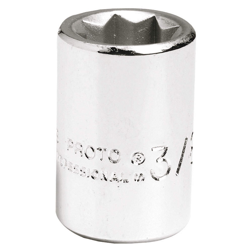 PROTO J4708S Socket, Steel, Chrome, 1/4 in 429M34