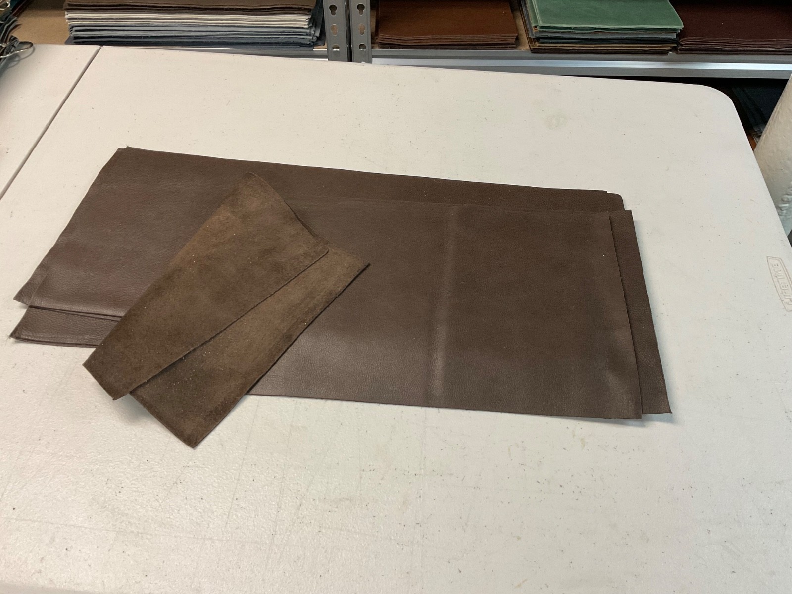 6 Dark brown leathers 10.25" x 24"