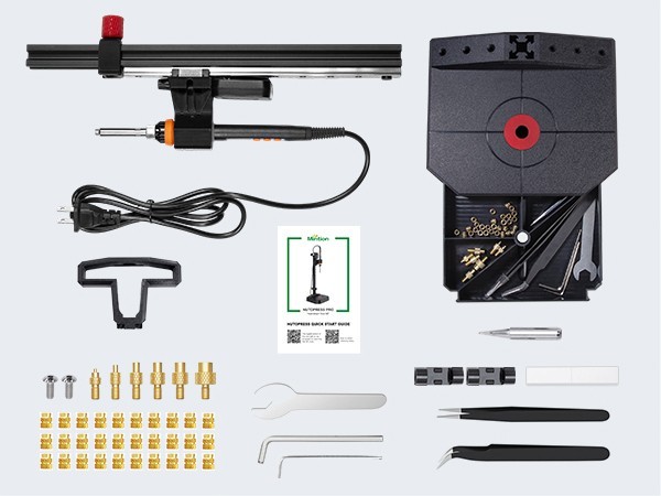 Mintion Pro Heat Set Inserter with Linear Guide 90W Iron for Threaded Inserts