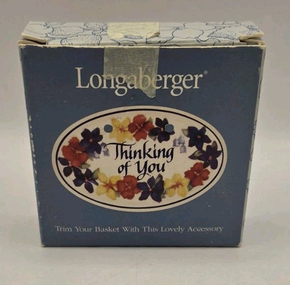 Longaberger "Thinking Of You" Basket Tie-On