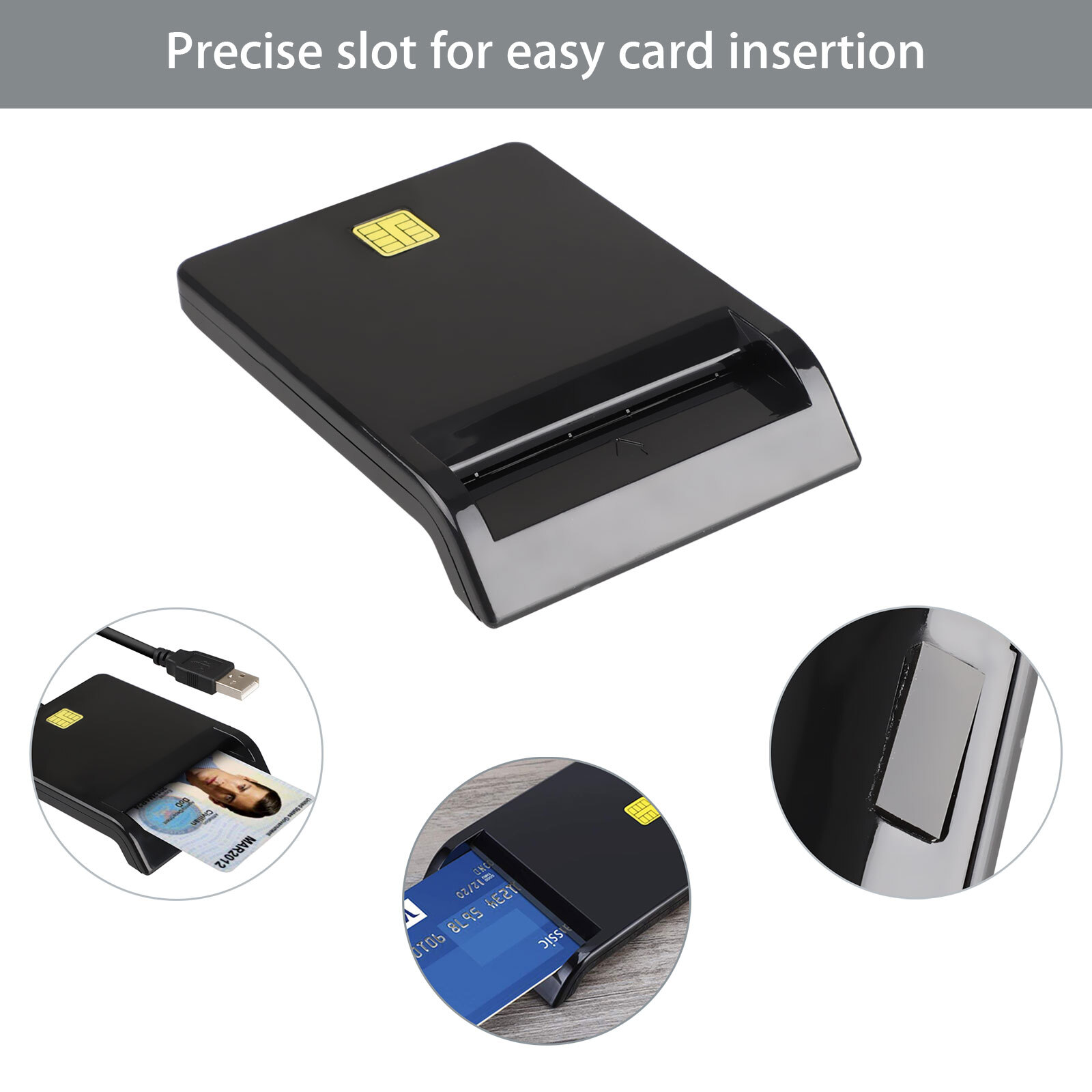 USB2.0 Smart Card Reader DOD Military CAC Common Access-Bank card-ID for Mac OS