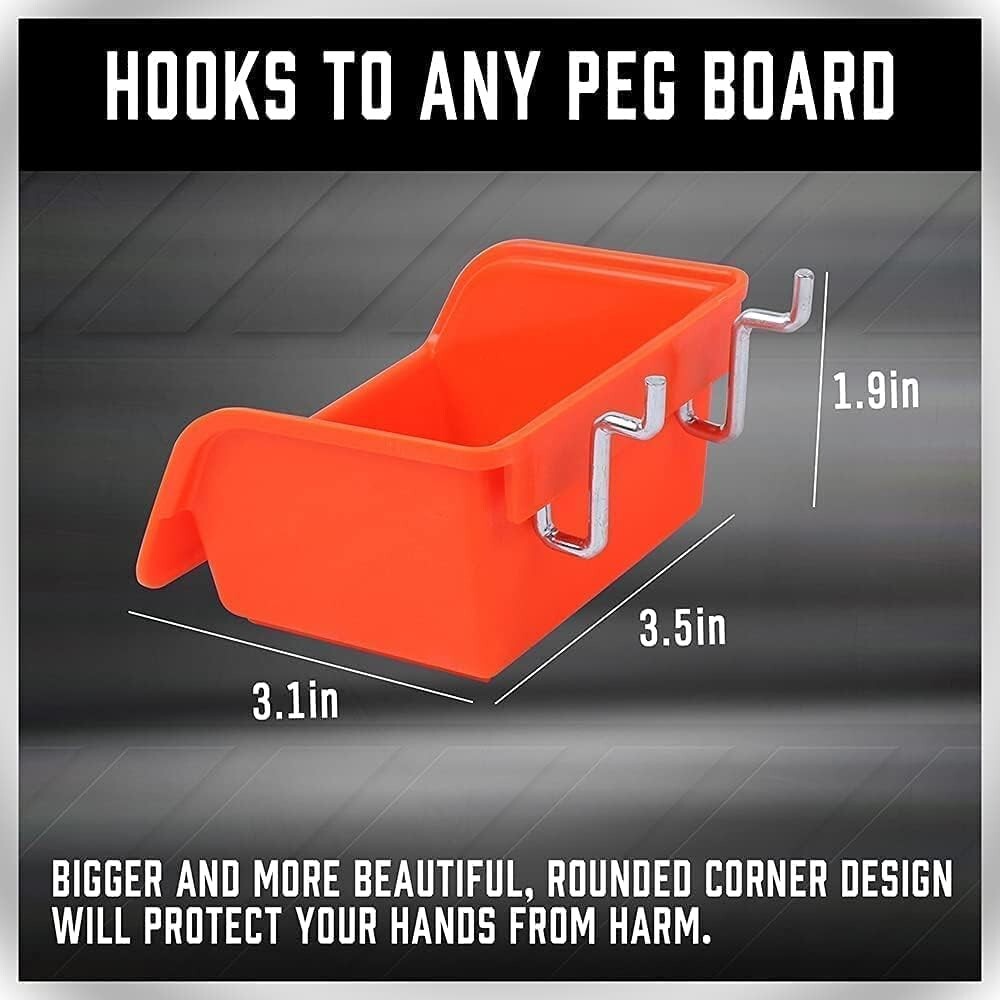 238-Piece Pegboard Hooks Assortment, Pegboard Accessories with Pegboard Bins
