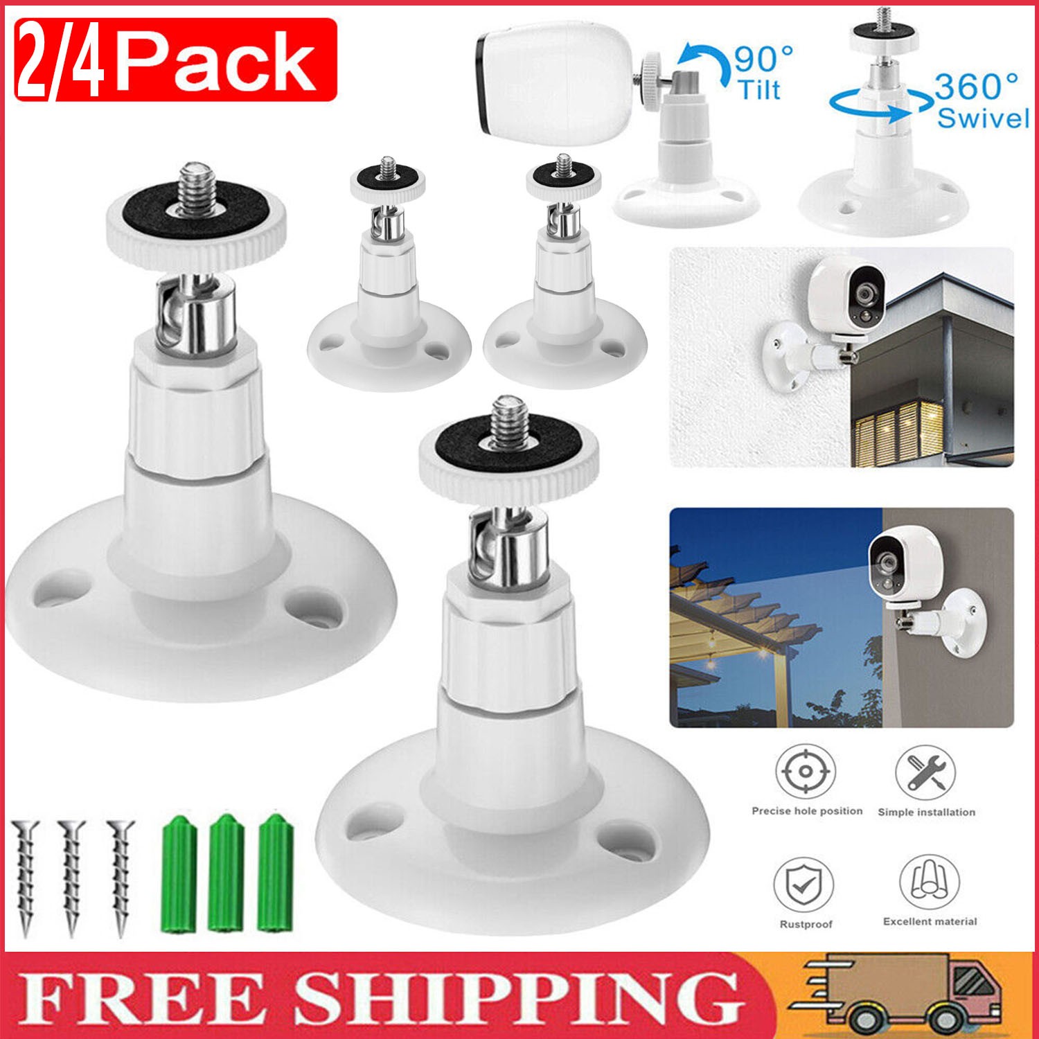 4PCS Security Wall Mount For Arlo Pro 2 3 HD /Go Light Camera Indoor Outdoor Cam
