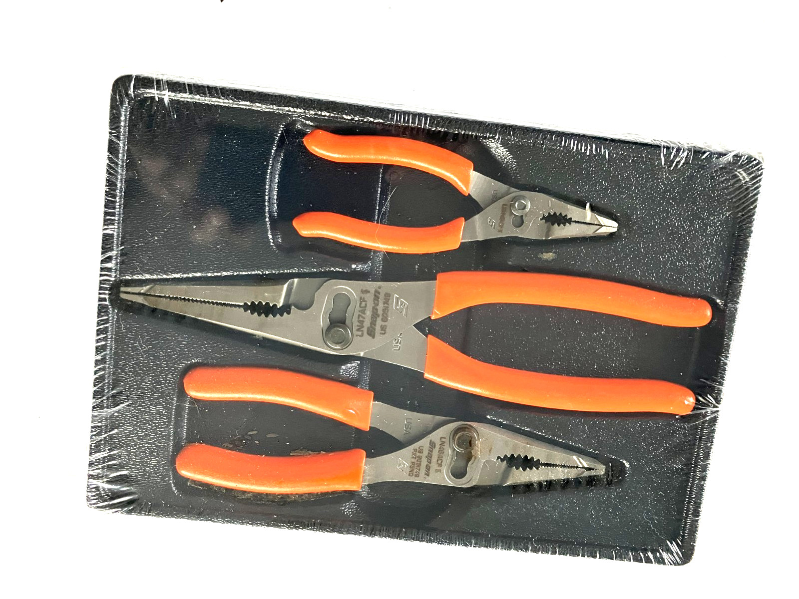 NEW Snap-on™ 3-pc Long Nose Slip Joint Pliers Set PL3LNSJCF PL3LNSJCFO Orange