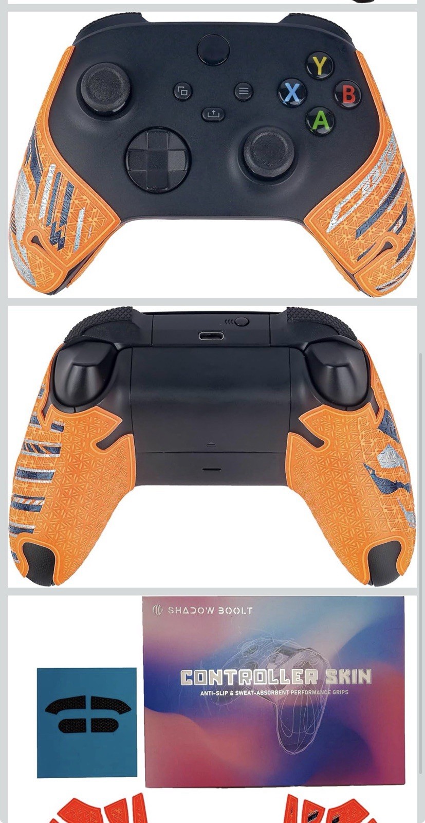 Controller Grips, Anti-Skid, Multi-Texture, Sweat Absorption, Pre-Cut Grips T...